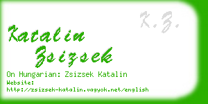 katalin zsizsek business card